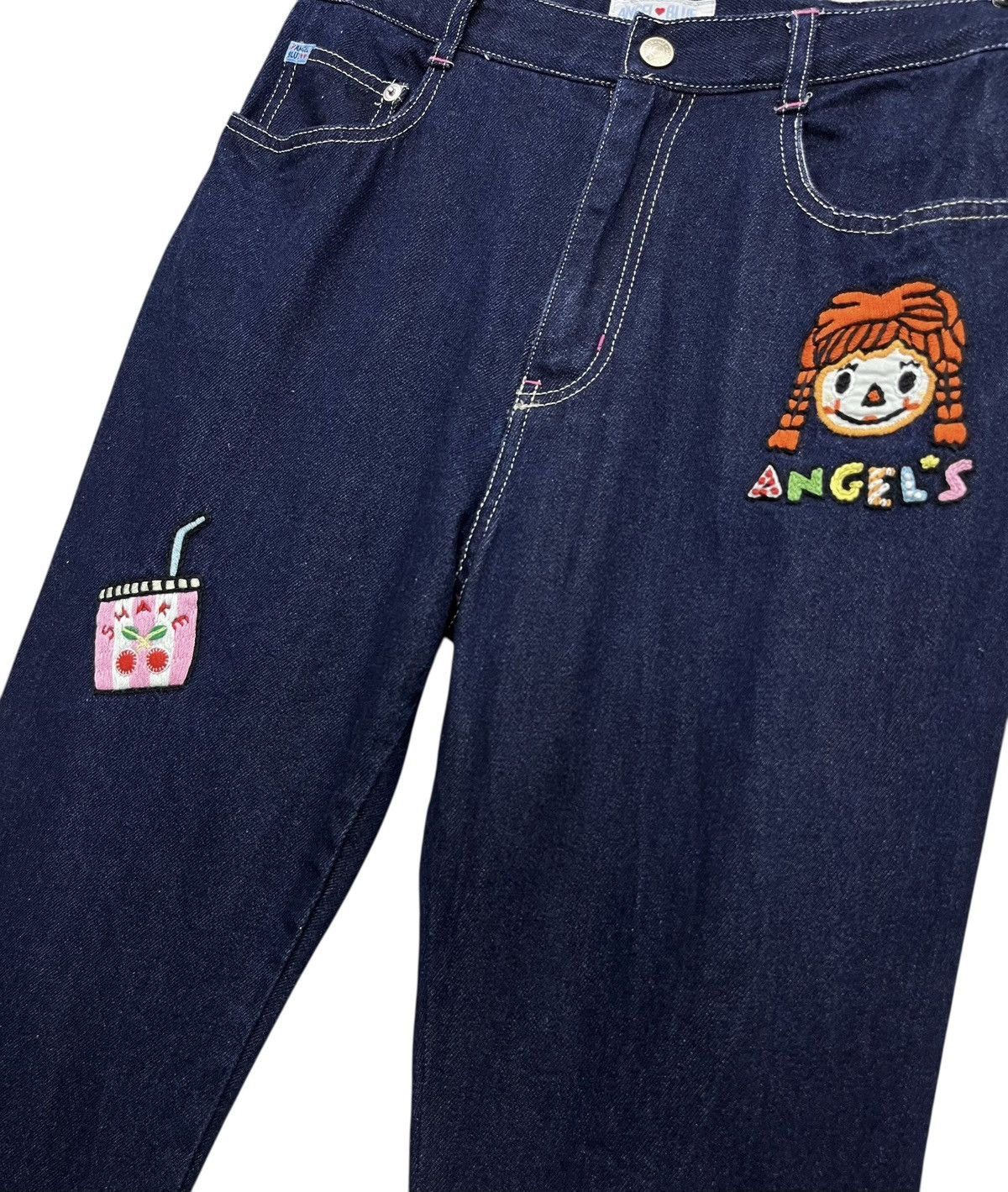 Angel Blue 💕 CUTENESS 💕Vintage ANGEL BLUE Cute Embroidery Blue Jeans Size 27" / US 4 / IT 40 - 2 Thumbnail