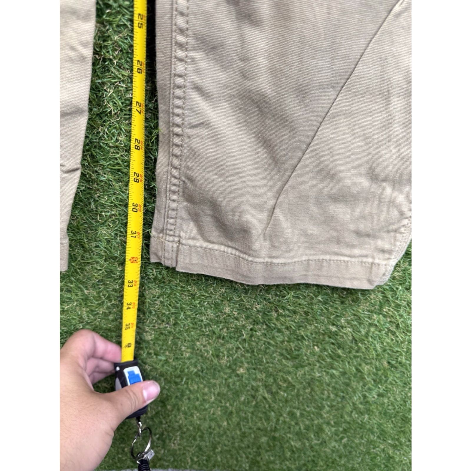 Carhartt Carhartt Pants Mens 40x34 Carpenter Canvas Beige Workwear 5-Pocket Relaxed Straight Fit Adult Regular Front Zip Button Logo 90s? (ignore) Size US 40 / EU 56 - 6 Thumbnail