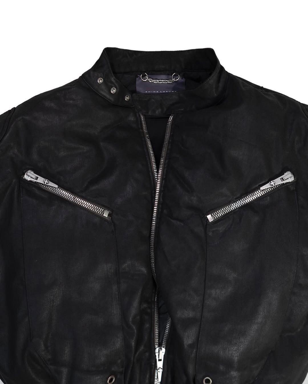 SHINE LUXURY RARE Shine Luxury “METHADONE” Layered Moto Bomber Jacket Size US S / EU 44-46 / 1 - 23 Thumbnail