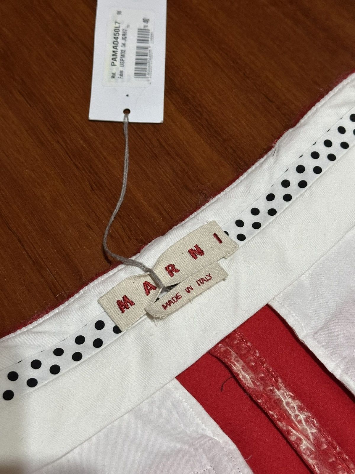 Marni Marni DINGYUN ZHANG fw23 Mohair red & white dots pants Size 27" / US 4 / IT 40 - 7 Thumbnail