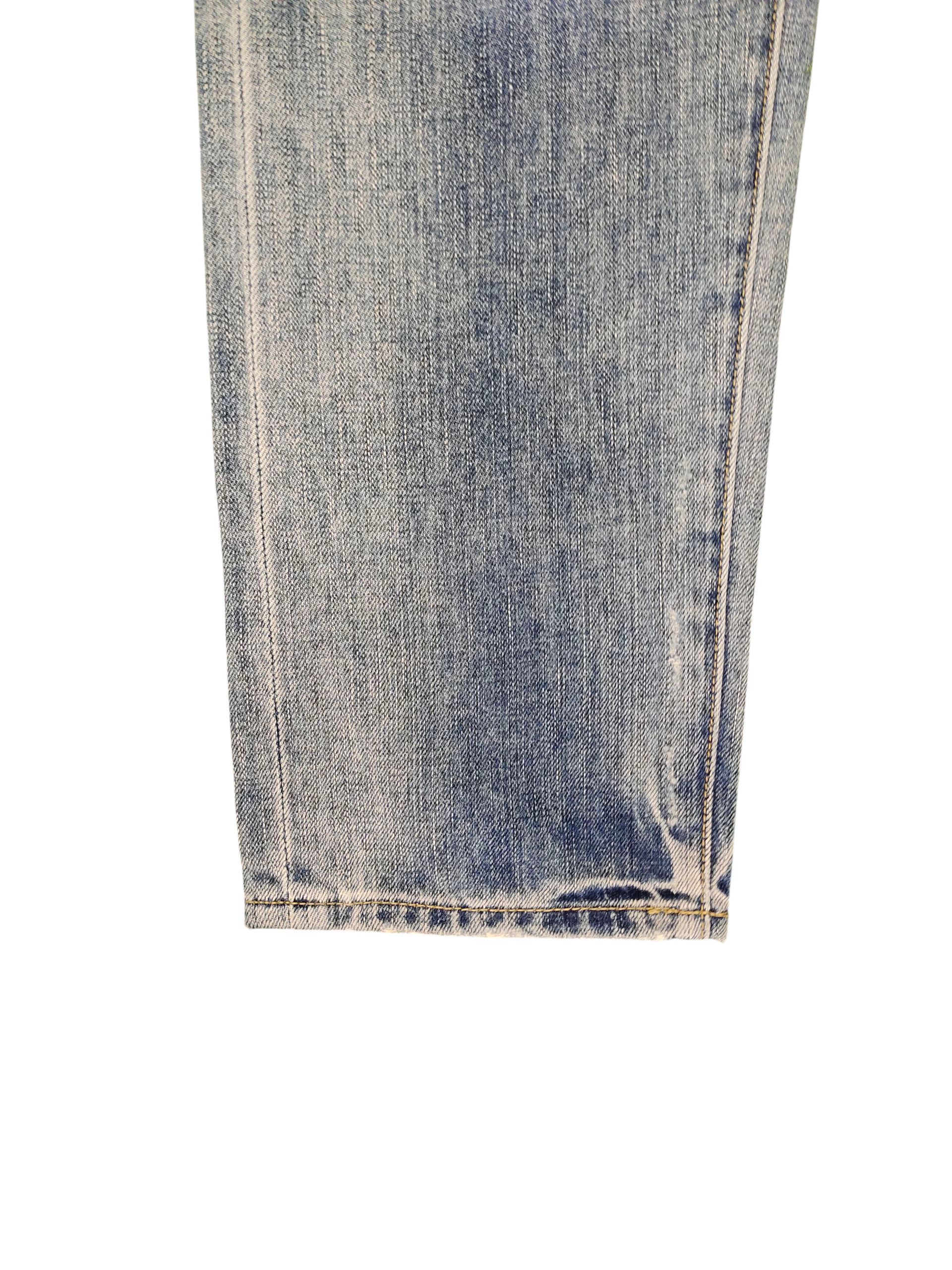 American Eagle Outfitters Vintage American Eagle Clawmark Distress Faded Denim Jeans Size US 30 / EU 46 - 7 Thumbnail