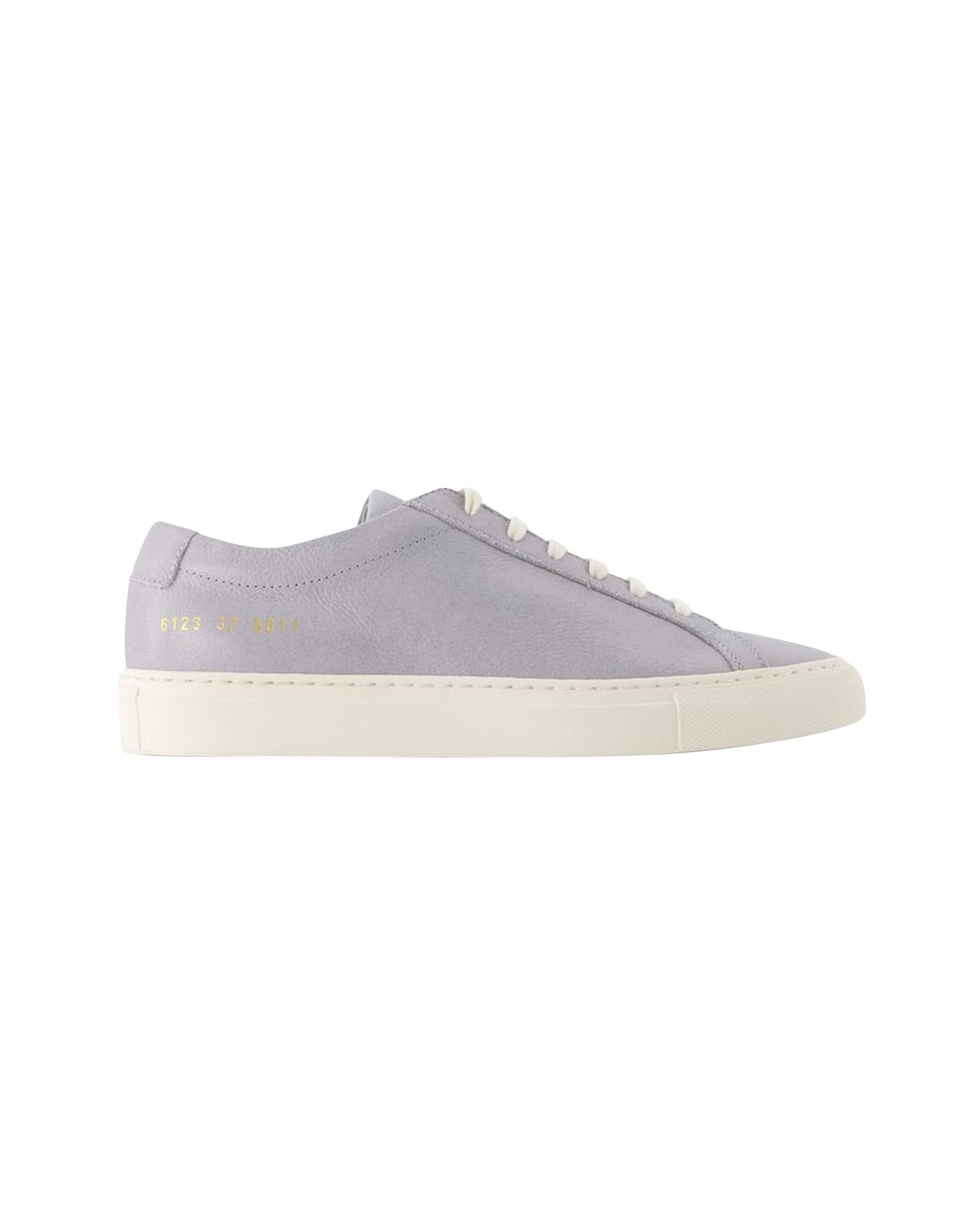 image of Common Projects Blue Leather Sneakers - Top Laces - Round Toe - True To Size, Women's (Size 7)