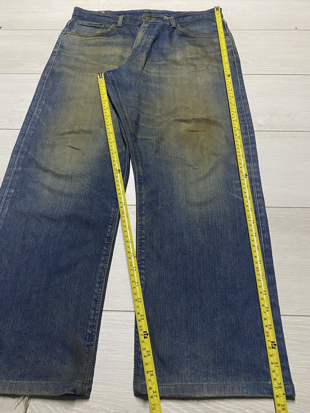 Japanese Brand Vintage Japanese Brand Edwin 503 Mud Wash Distressed Jeans Size US 34 / EU 50 - 14 Thumbnail