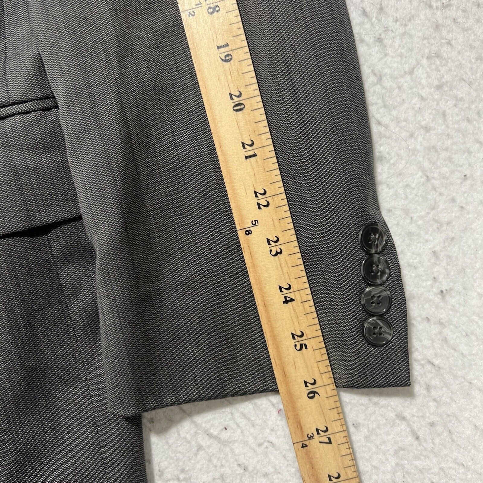 Joseph Abboud Joseph Abboud Worsted Wool Gray Suit Jacket Nordstrom USA Size 44L - 13 Thumbnail