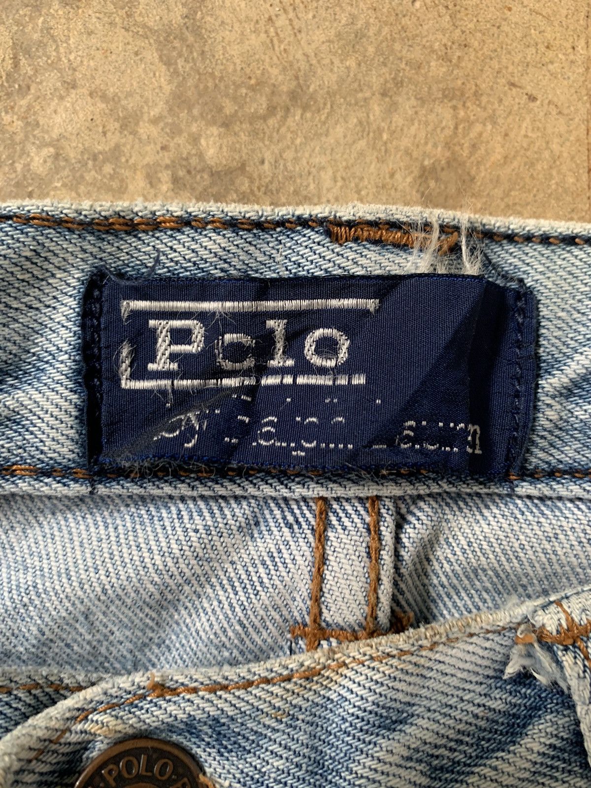 Polo Ralph Lauren × RRL Ralph Lauren × Vintage Vintage‼️Polo Ralph Lauren zip Talon 42 Distressed Denim Size US 31 - 18 Thumbnail