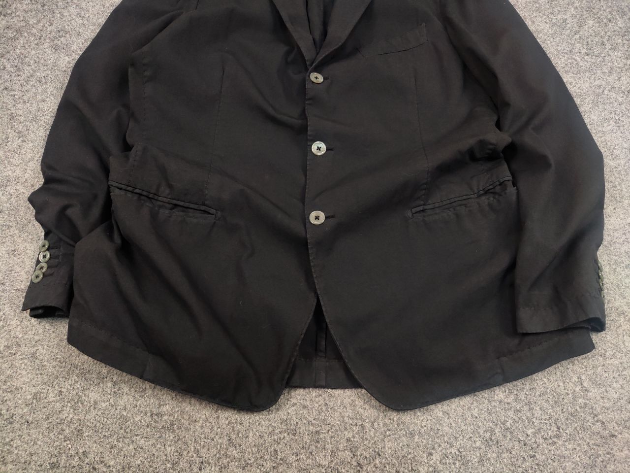 PIOMBO Piombo Italy Design Black Cotton Casual Blazer Jacket Size US L / EU 52-54 / 3 - 8 Thumbnail