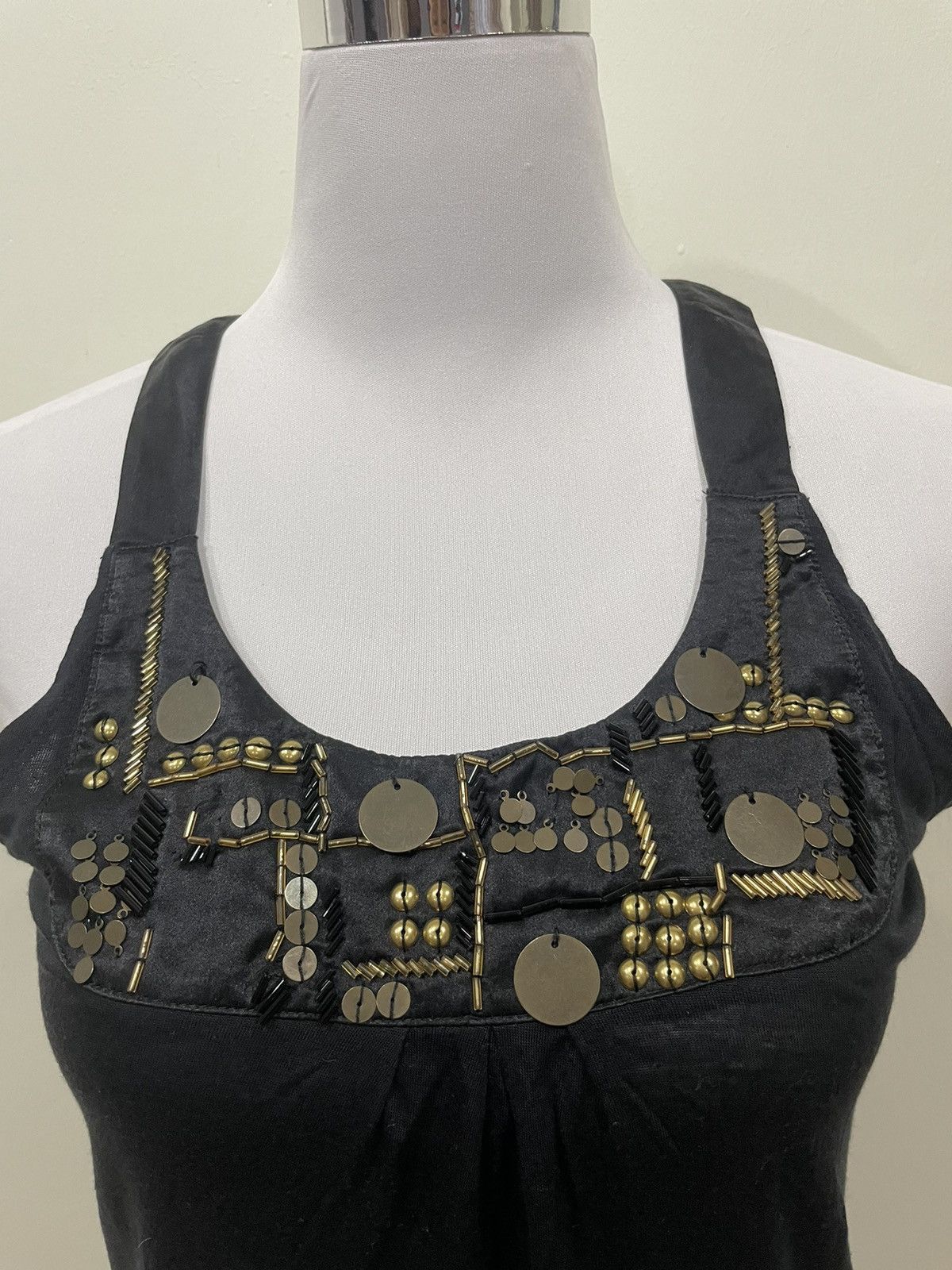 Designer Kookai Beaded tank tops Size XS / US 0-2 / IT 36-38 - 3 Thumbnail