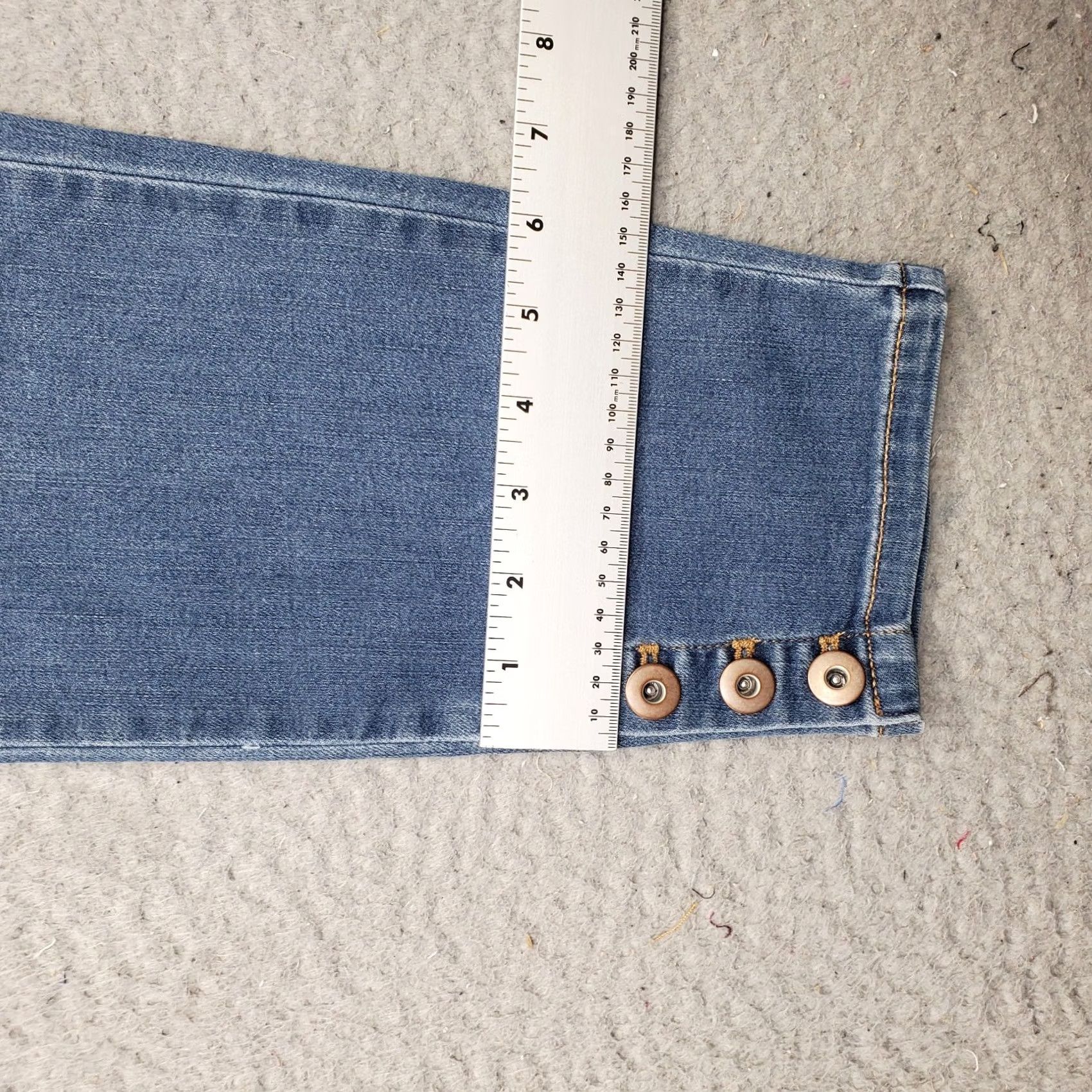 J. Jill J. Jill Jeans Women 6 Blue Denim Stretch Ankle Button Skinny 5-Pocket Design Outdoor Size 6 Womens Modern Fit Size 28" / US 6 / IT 42 - 6 Thumbnail