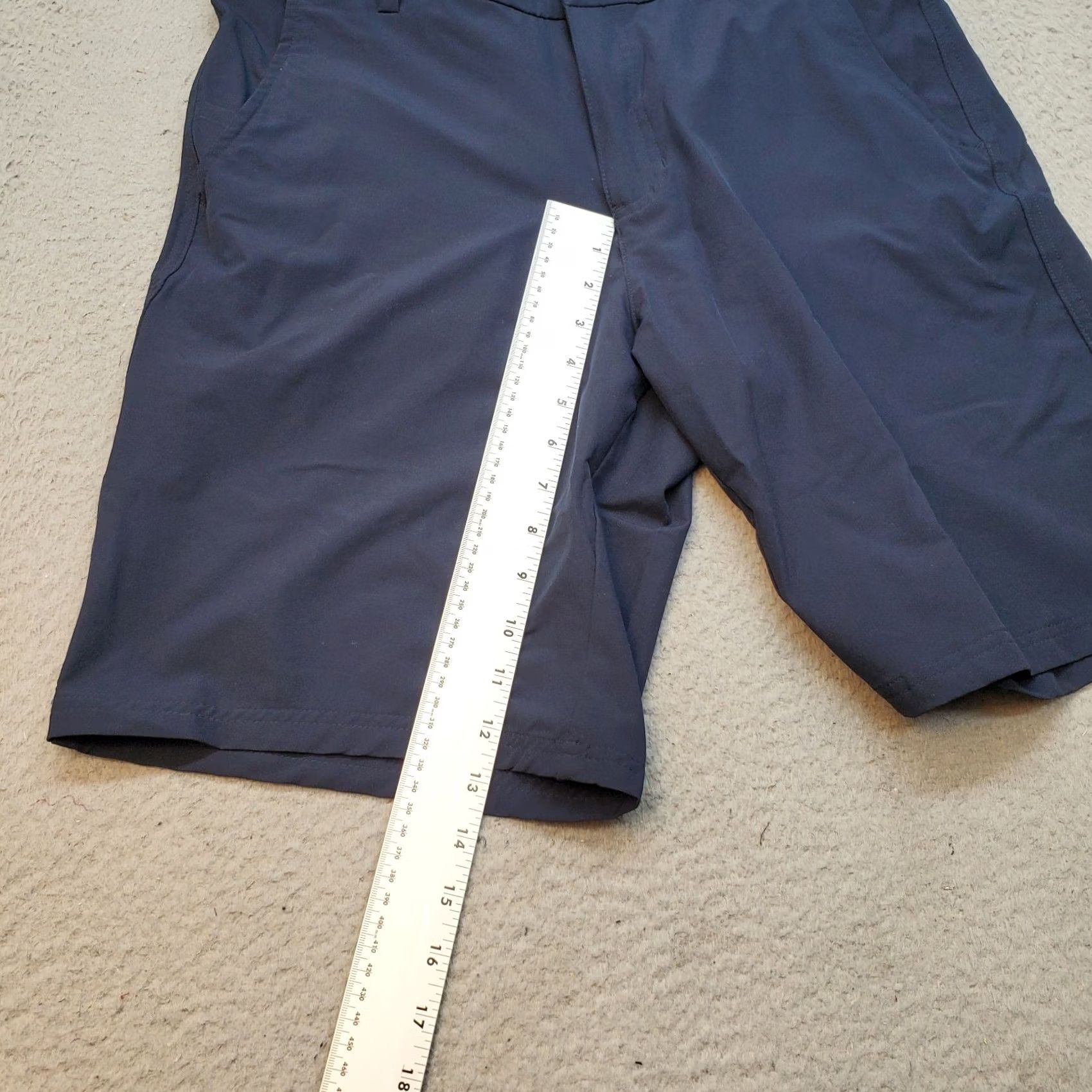 Vintage Crivit Shorts Mens 34 Navy Casual Flat Front Stretch Pockets Belt Loops Size US 34 / EU 50 - 4 Thumbnail