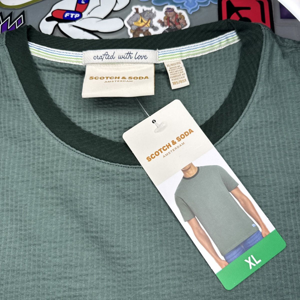 Scotch & Soda Scotch & Soda Amsterdam Men’s Short Sleeve Tee Green XL Size US XL / EU 56 / 4 - 3 Thumbnail