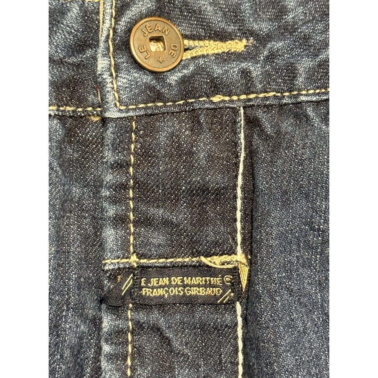 Denime VINTAGE Marithe Francois Girbaud Jeans Mens 38 Regular Blue 33in Inseam Baggy Straight Denim 1990s Mens Size US 38 / EU 54 - 4 Thumbnail