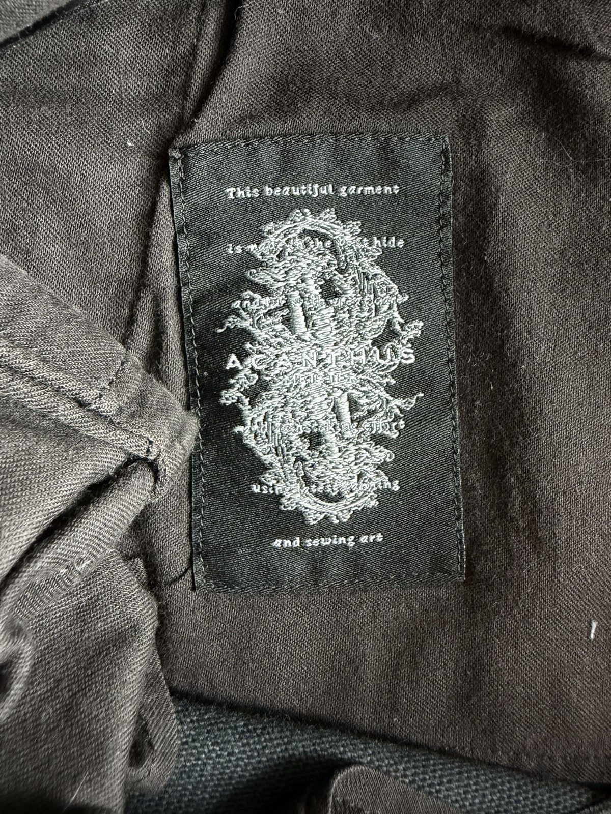 Japanese Brand Acanthus - Charcoal Curve Leg Cutoff Denim Size US 30 / EU 46 - 8 Thumbnail