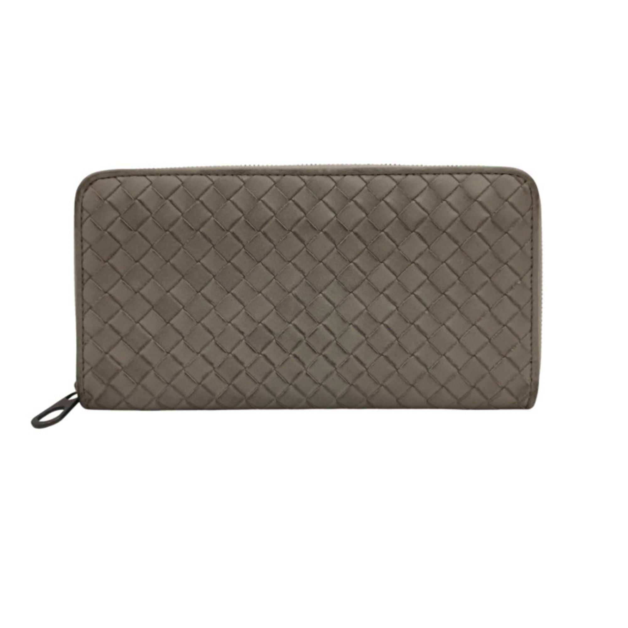 Bottega Veneta Bottega Veneta Long Wallet Intrecciato 510643 Gray Leather Men's Women's Round Size ONE SIZE - 1 Thumbnail