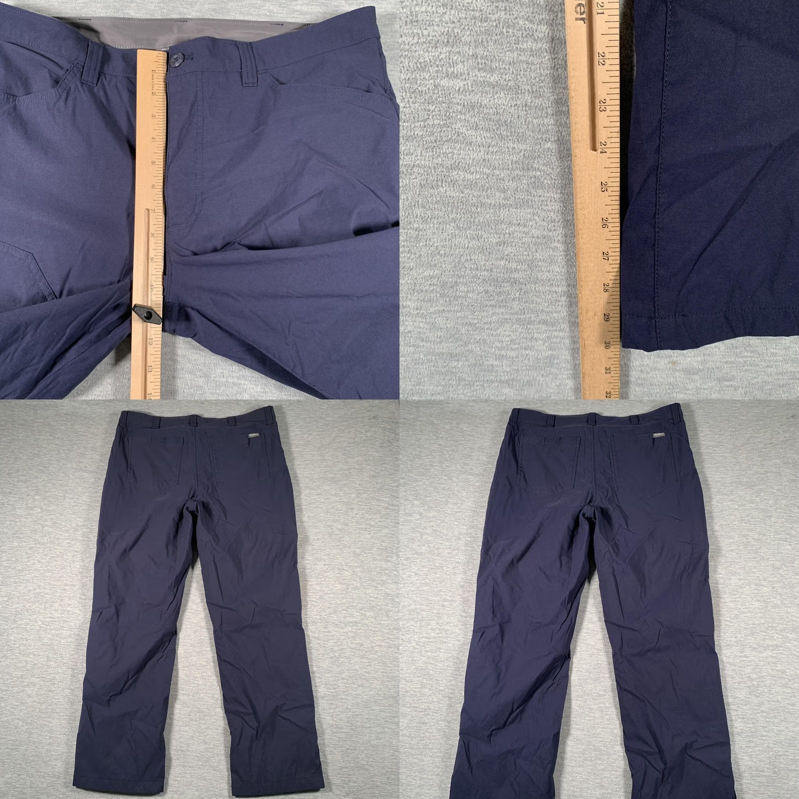 Eddie Bauer Eddie Bauer Pants Mens 37x30 Navy Flannel Lined Tech Hiking Stretch Insulated Size US 36 / EU 52 - 8 Thumbnail