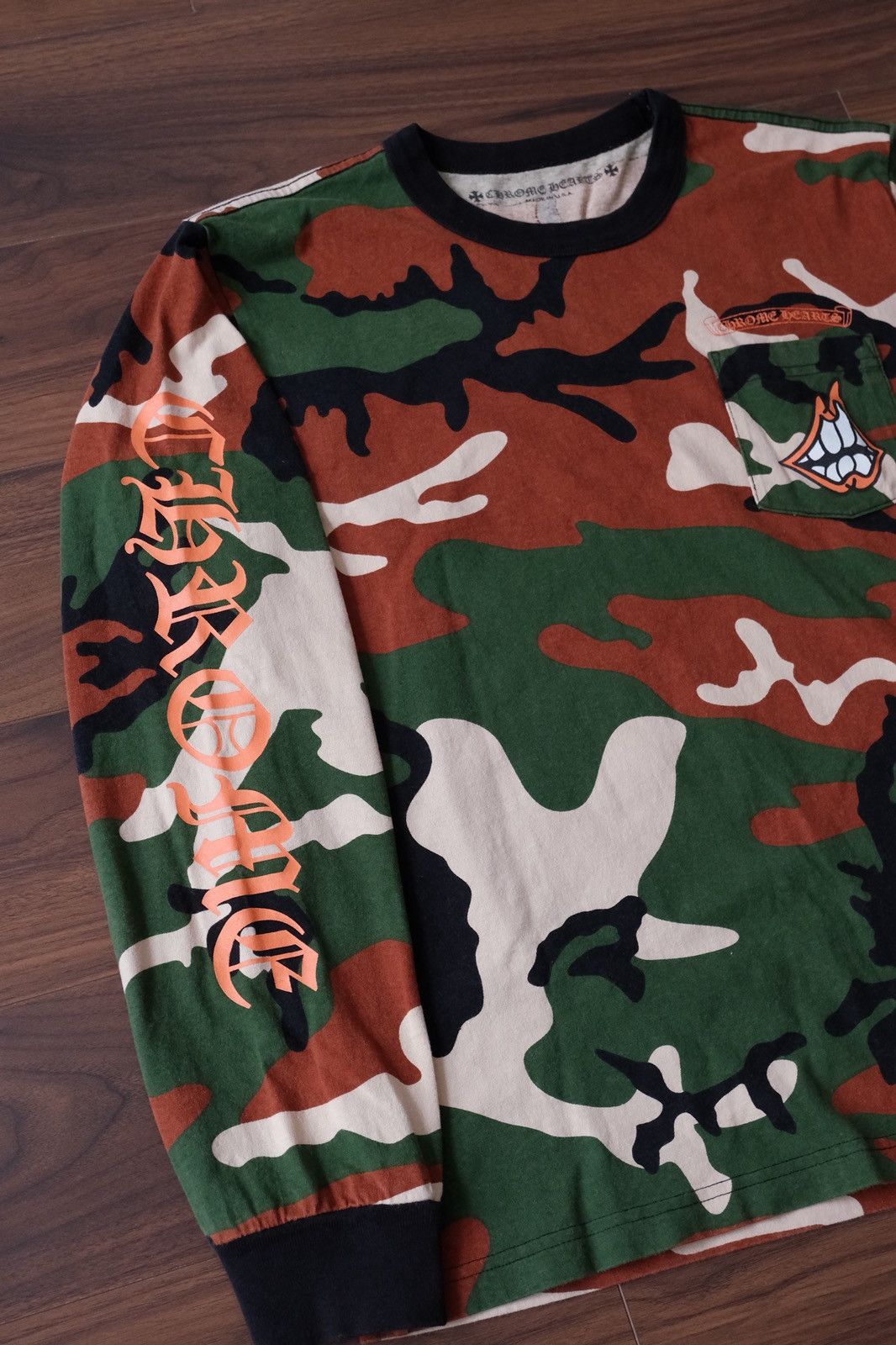 Chrome Hearts Chrome Hearts Matty Boy Camo Caution Long Sleeve Size Large Size US L / EU 52-54 / 3 - 6 Thumbnail