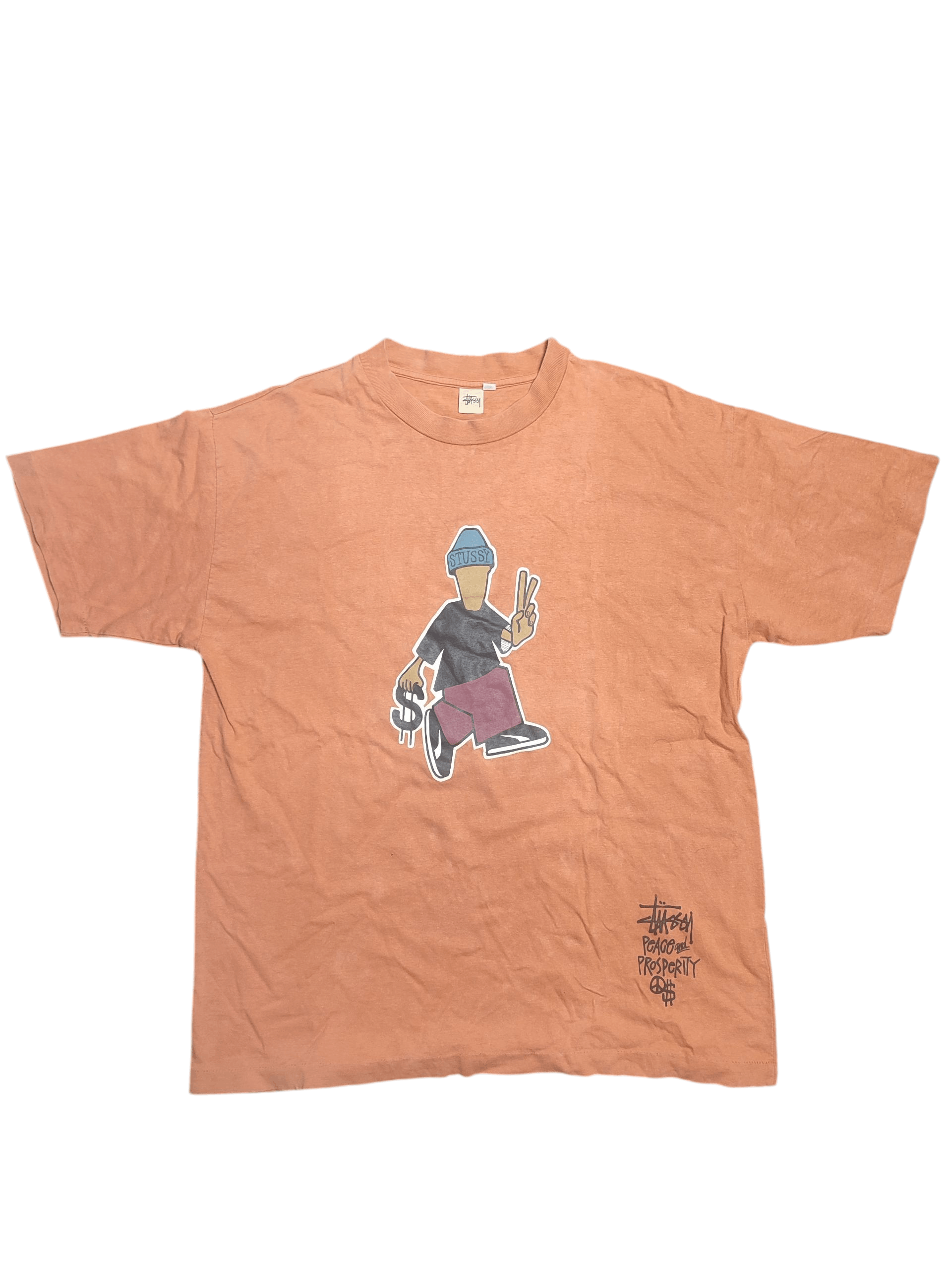 Stussy Stussy Peace and Prosperity 1990s Vintage Tshirts Size US M / EU 48-50 / 2 - 2 Thumbnail