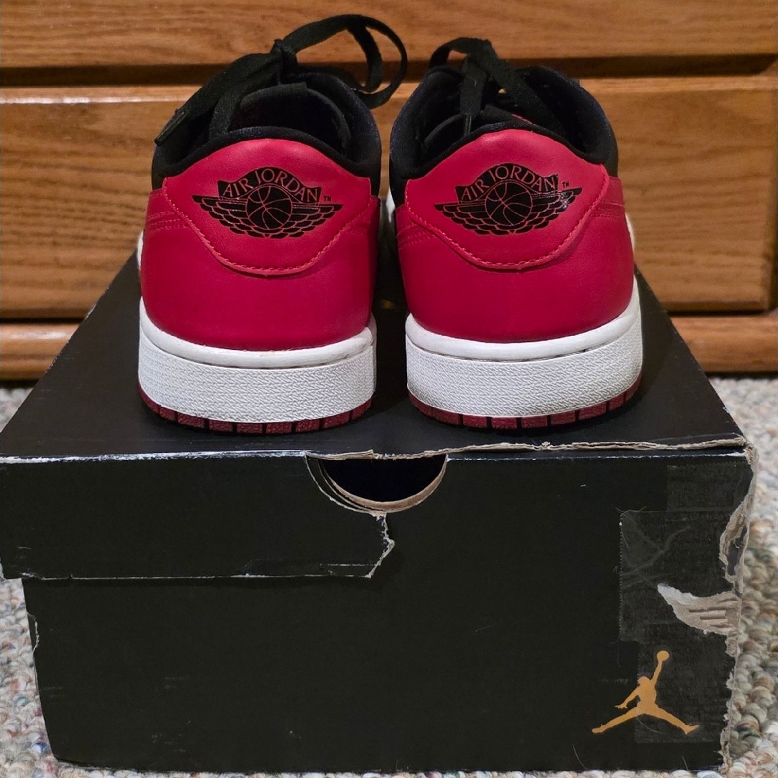 Nike Nike Air Jordan 1 Retro Low OG Bred 2015 | Size 11.5 Size US 11.5 / EU 44-45 - 3 Thumbnail