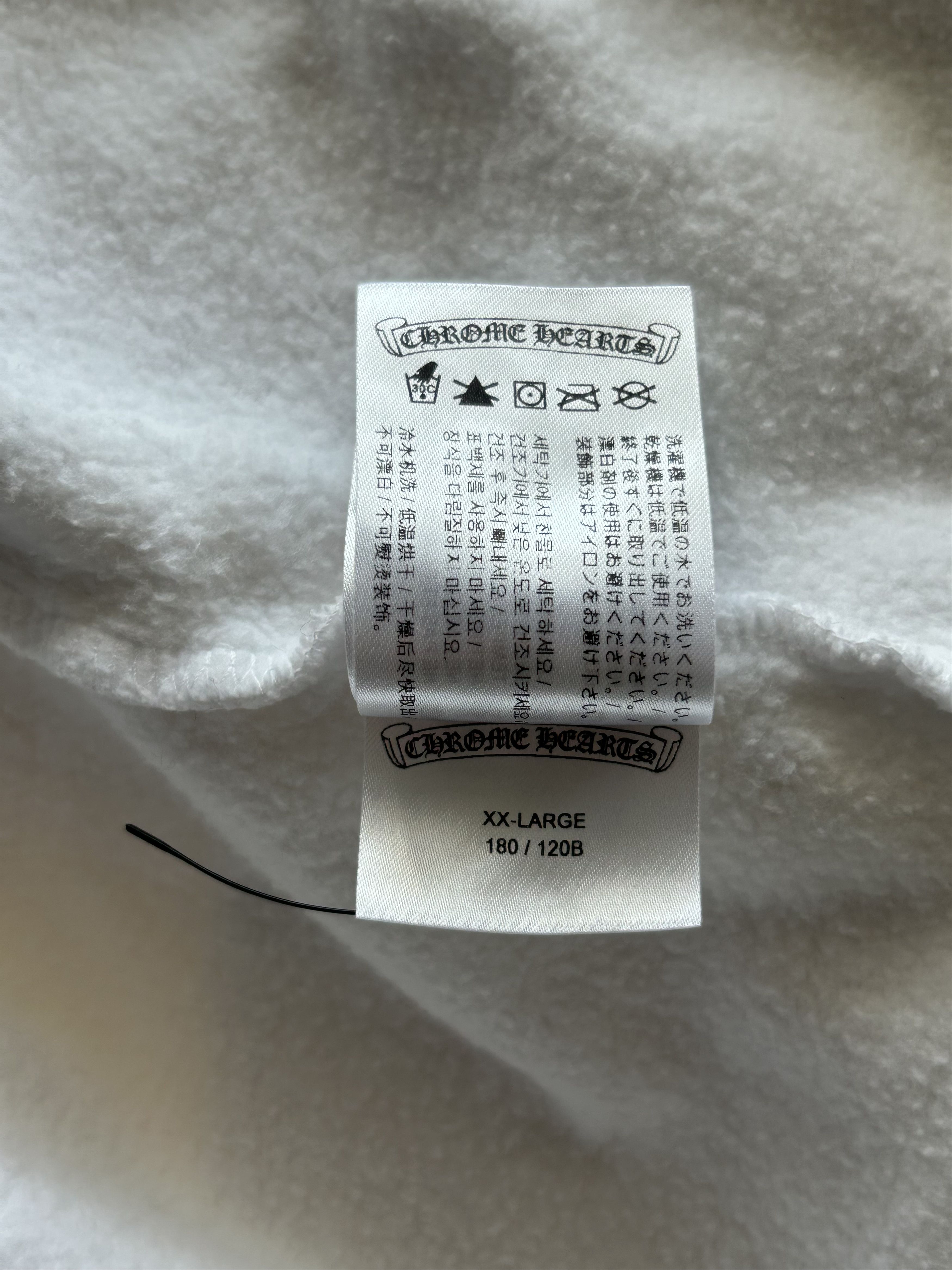 Chrome Hearts Chrome Hearts White & Black Script Logo Zip Up Hoodie Size US XXL / EU 58 / 5 - 6 Thumbnail