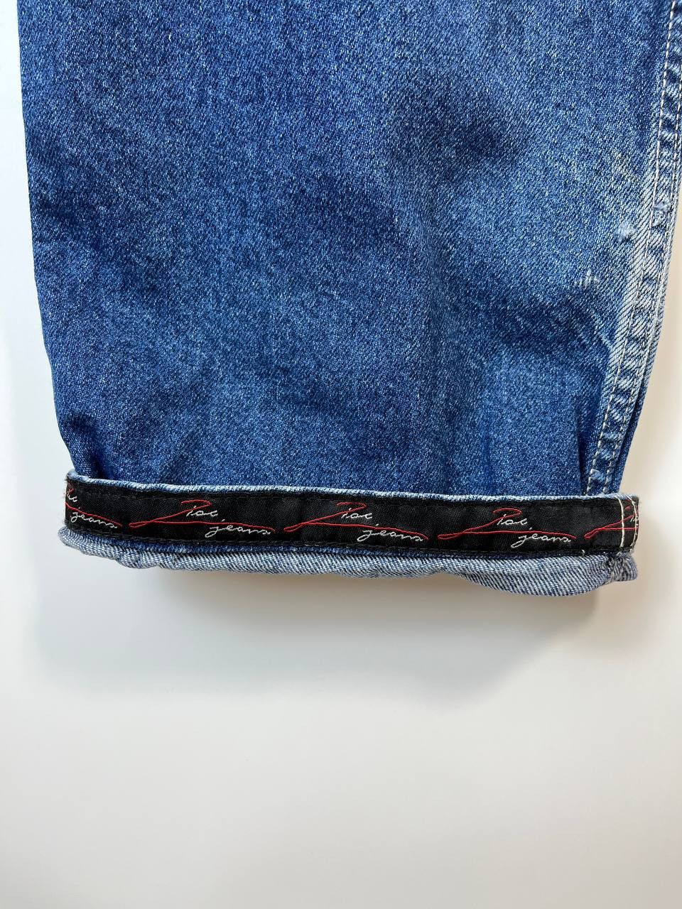 Other VINTAGE 2P Jeans Blue Denim Embroidered Logo Baggy Sz 30 Size US 30 / EU 46 - 4 Thumbnail