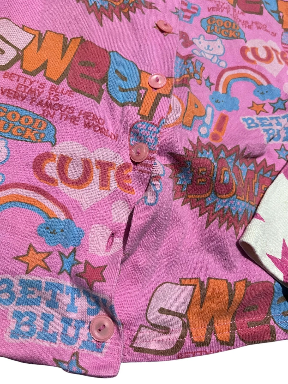 Japanese Brand × Vintage Betty Blue Shinji Abe Pink Cute Top Double Sleeve Size S / US 4 / IT 40 - 3 Thumbnail