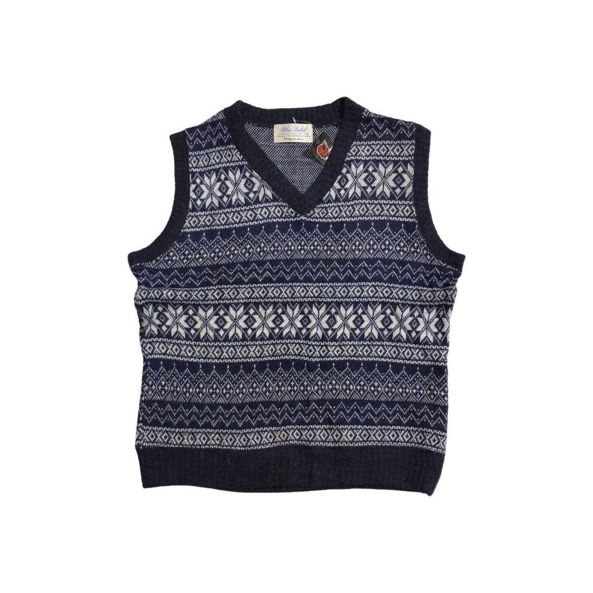 Designer × Japanese Brand VTG BLUE LABEL VEST KNIT Size US M / EU 48-50 / 2 - 1 Thumbnail