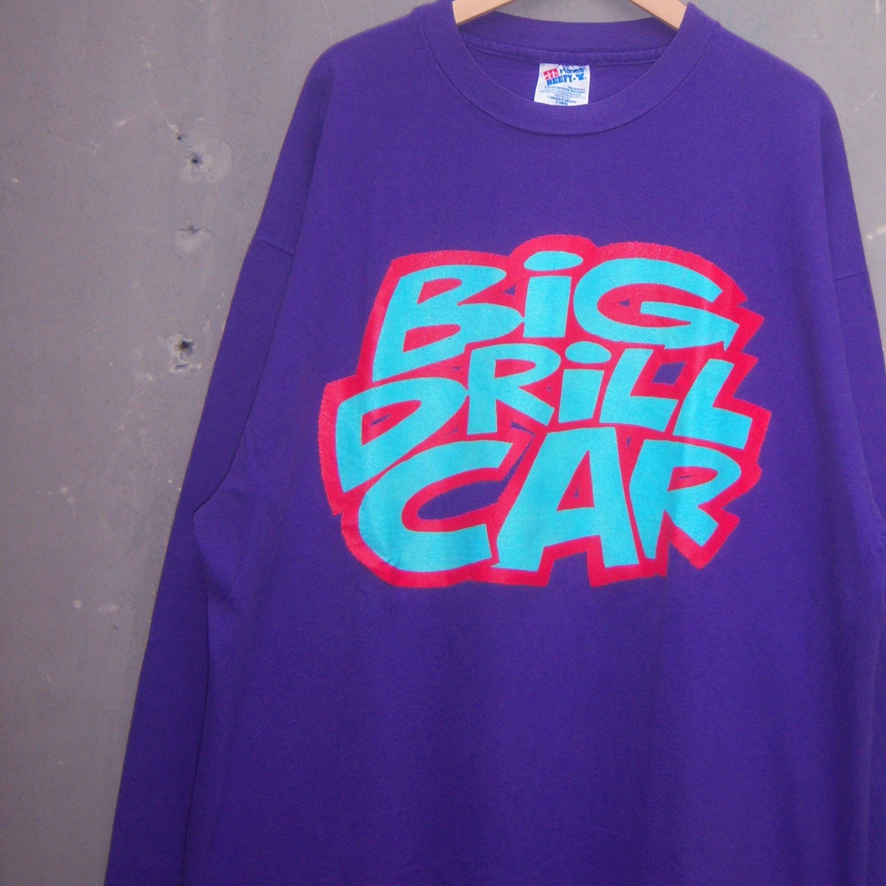 Band Tees × Vintage 1991 Big Drill Car - Batch Purple T shirt Size US XL / EU 56 / 4 - 5 Thumbnail