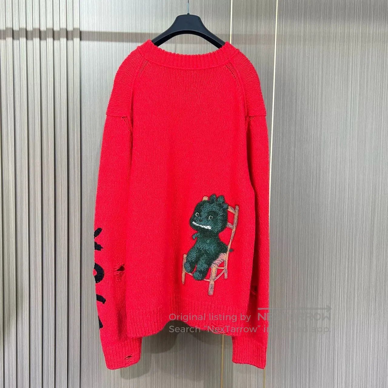 Dior dior dinosaur embroidery red sweater. Size US L / EU 52-54 / 3 - 2 Thumbnail