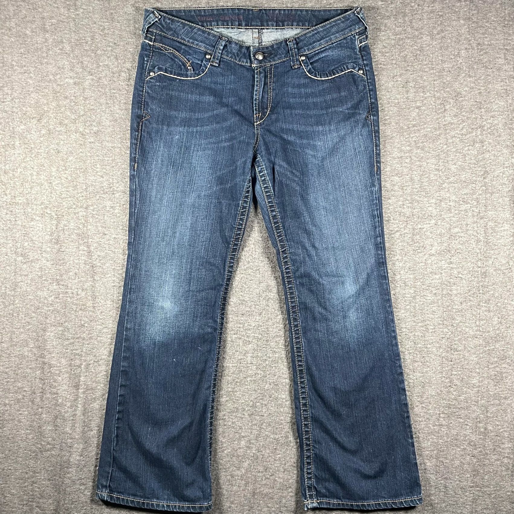 Ariat Ariat Ruby Jeans Womens 33S Medium Wash Bootcut Western Thick Stitch Cowgirl Size 24" / US 00 / IT 34 - 2 Thumbnail