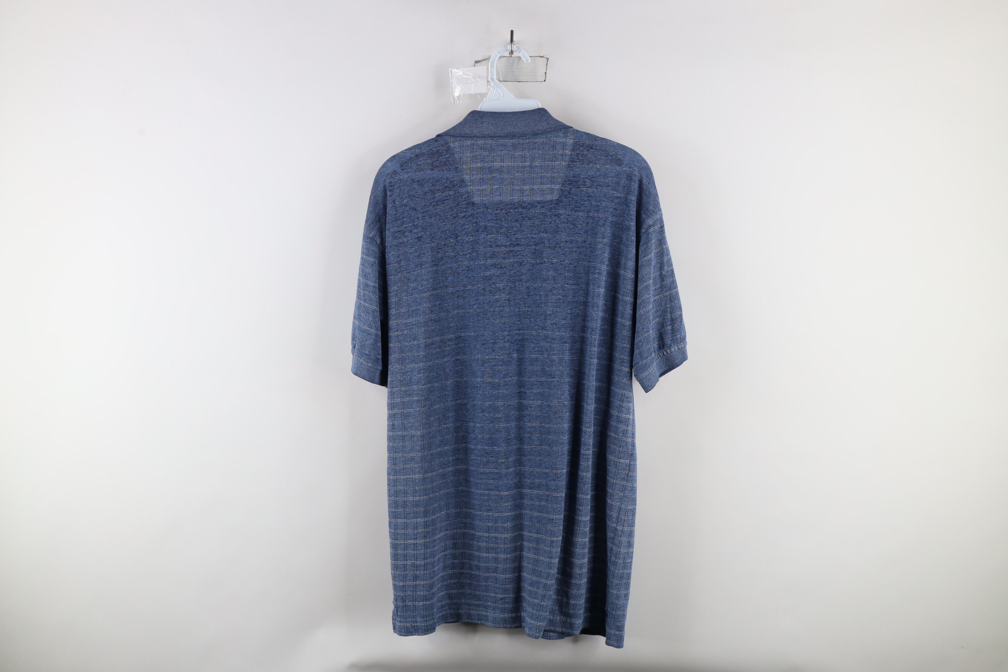 Vintage Vintage 90s Streetwear Knit Collared Polo Shirt Blue Size US M / EU 48-50 / 2 - 8 Thumbnail