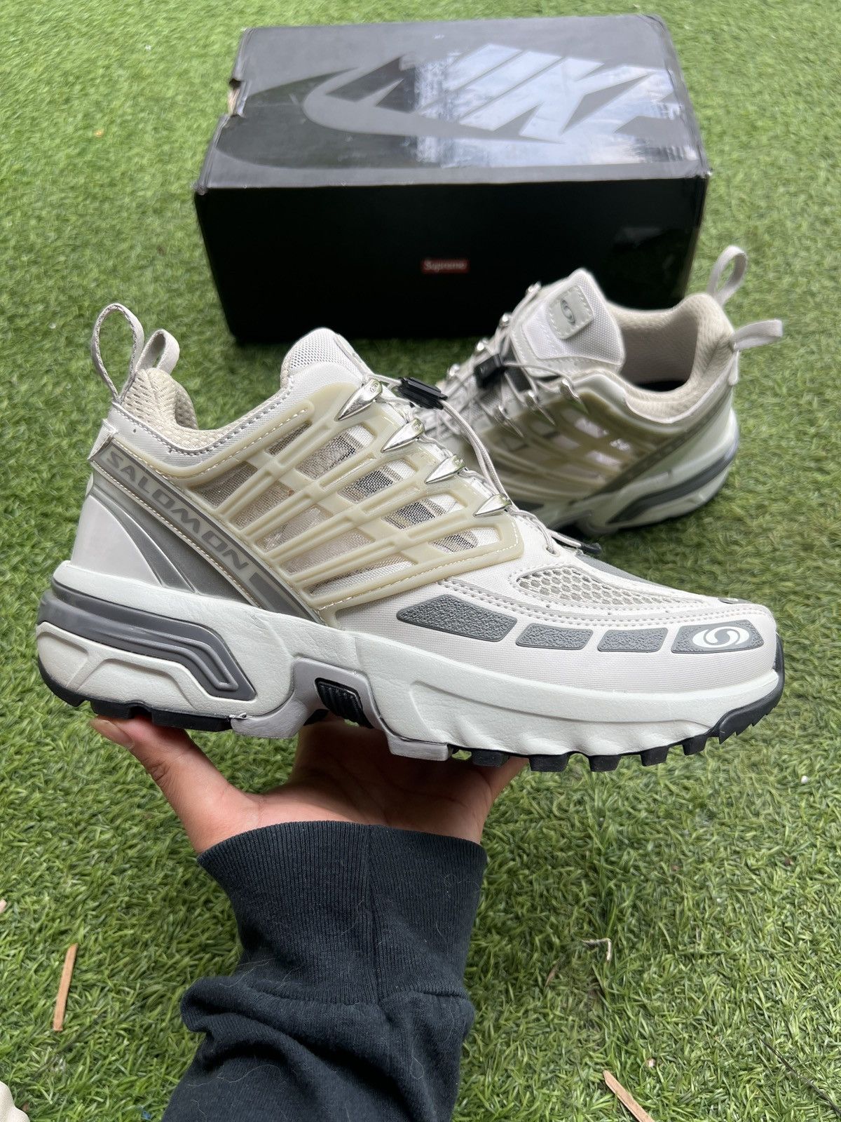 Salomon Salomon ACS Pro Advanced Grey White 416395 Size US 8 / EU 41 - 1 Thumbnail