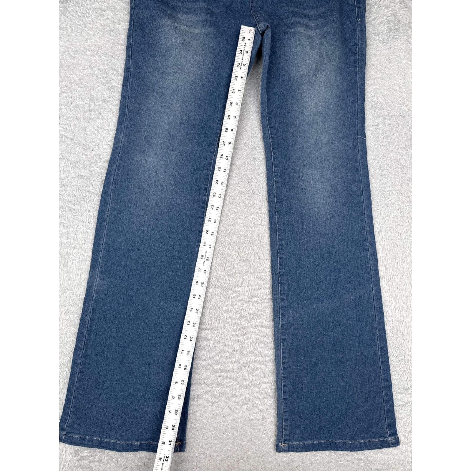 Denime JJC Jeans Womens 1X Blue Denim Bootcut Stretch Mid Rise Classic Casual Pants Jeans Size 40" / US 18 - 7 Thumbnail