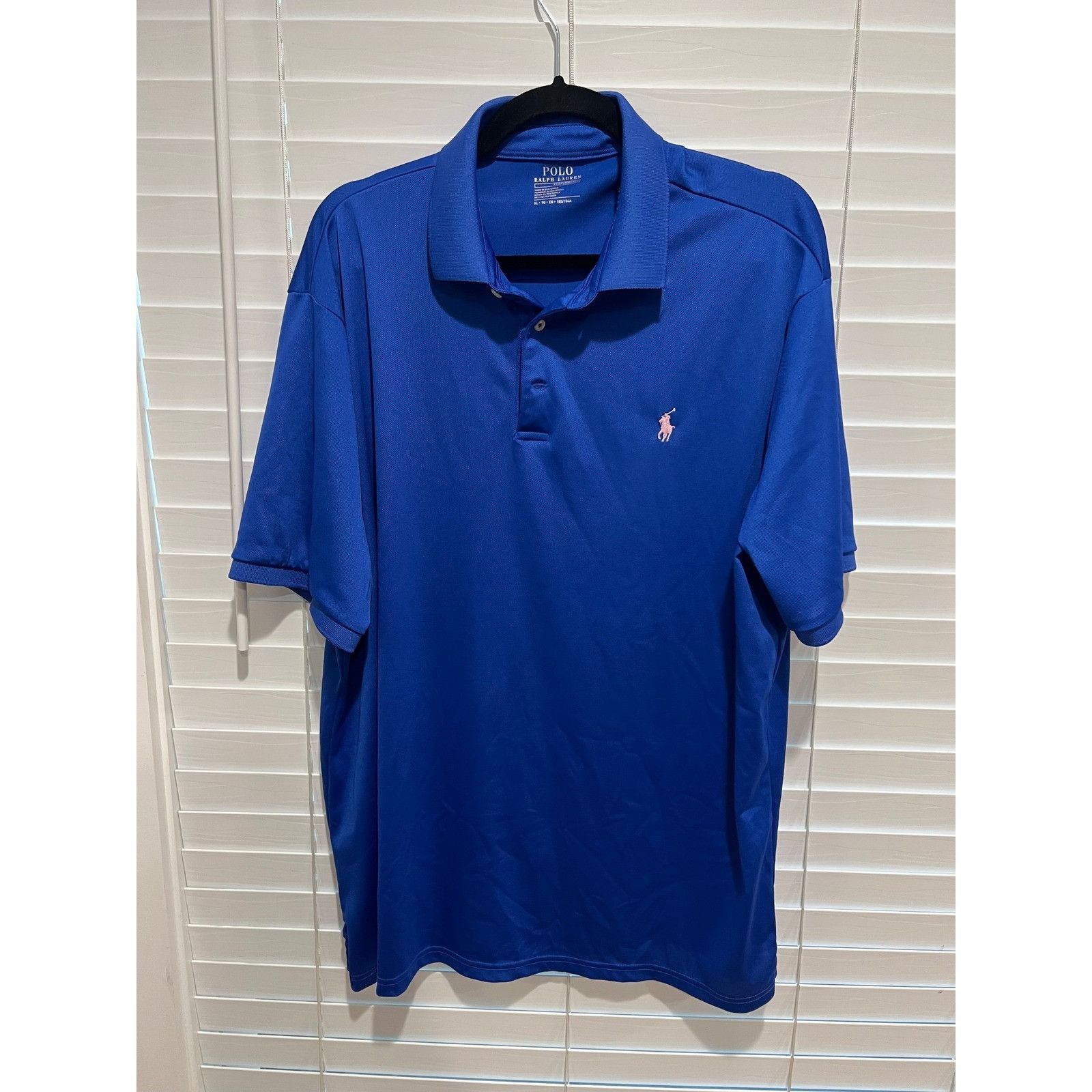 Polo Ralph Lauren Polo Ralph Lauren Mens Performance Polo Shirt Blue Pink Pony Size US XL / EU 56 / 4 - 1 Thumbnail
