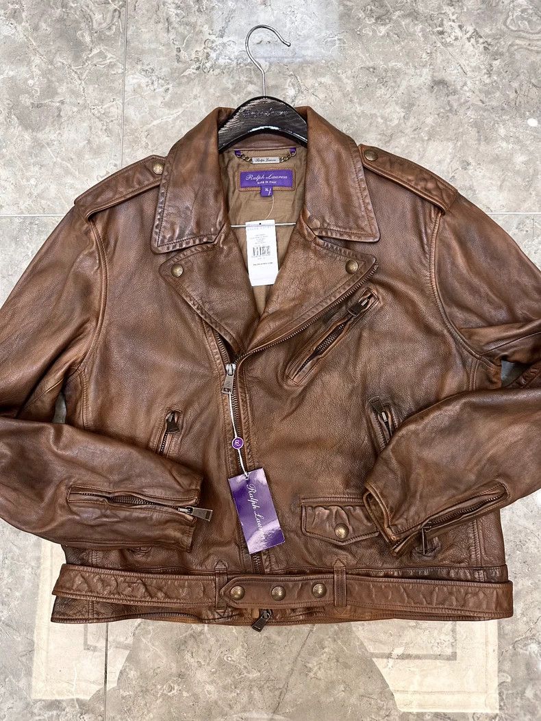 RRL Ralph Lauren RRL Ralph Lauren Italian Lockleaf leather men's motorcycle Size US XL / EU 56 / 4 - 1 Thumbnail