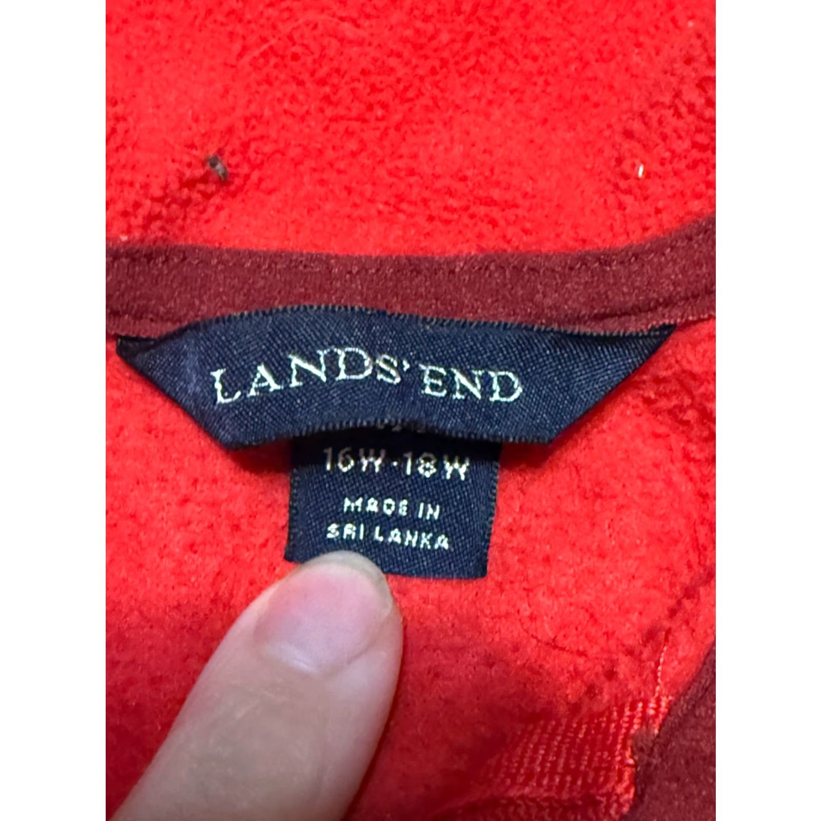 Lands' End Lands' End Sweater Women's Plus 16W-18W Red 1/4 Zipper Pullover Knit Long Sleeve Casual Fall Spring Summer Winter Pullover Mens? Womens Size XXL / US 16-18 / IT 52-54 - 5 Thumbnail