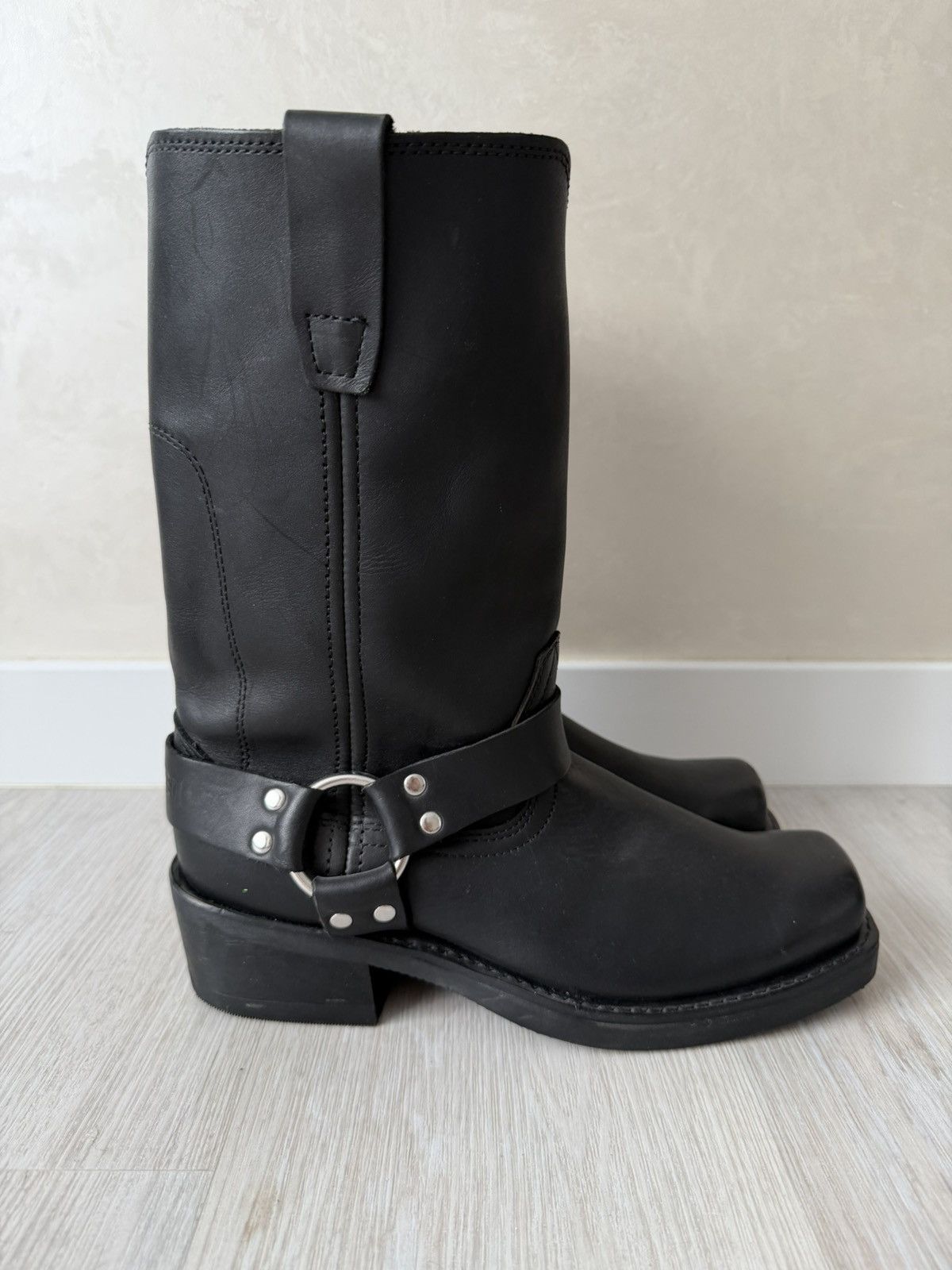 If Six Was Nine Vintage Italian AS 98 Rick Owens Style Leather Biker Boots Size US 8 / EU 41 - 6 Thumbnail
