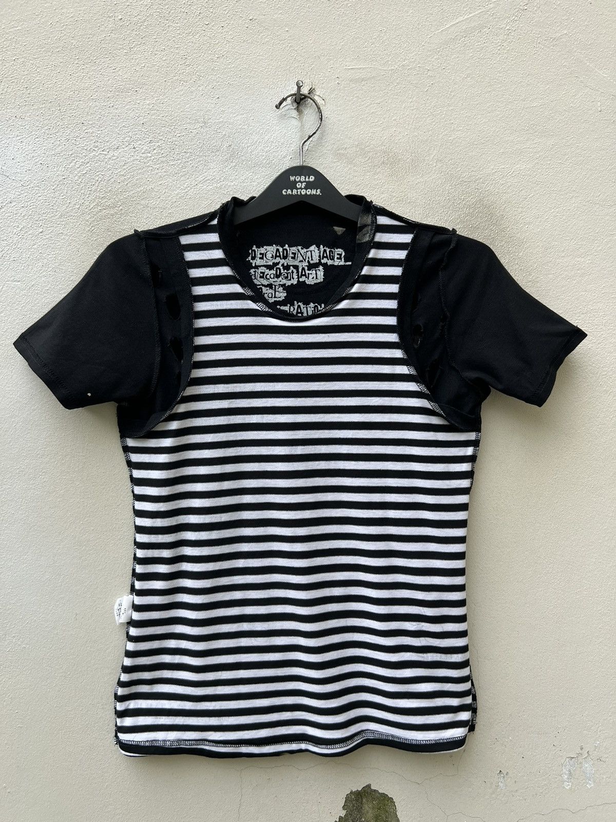 Japanese Brand H. Anarchism For Plus H. Naoto Rips Distress Bondage t Shirt Size US XS / EU 42 / 0 - 15 Thumbnail