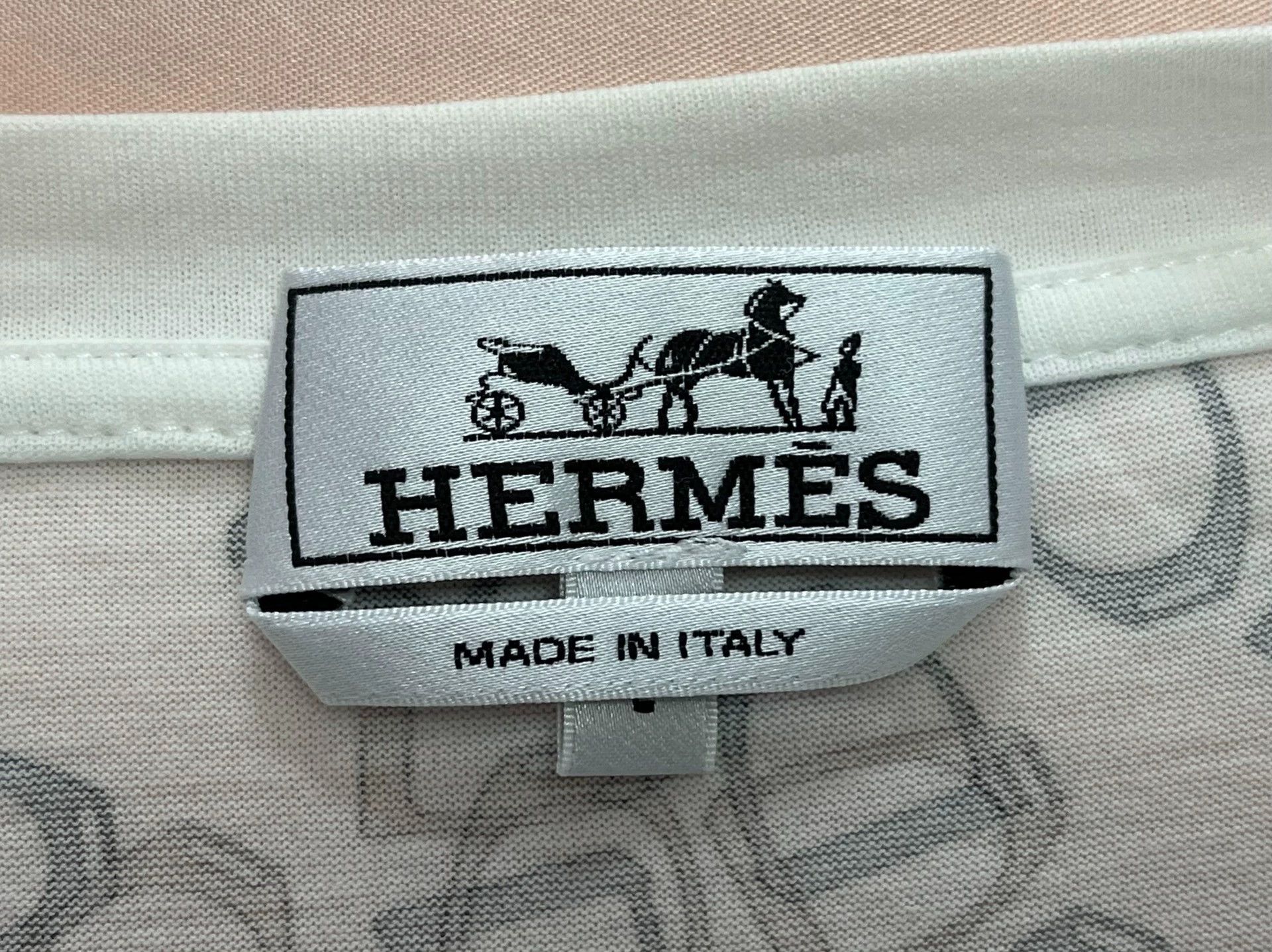 Hermes Hermes White Basic T-Shirt L (Men's) Size US L / EU 52-54 / 3 - 3 Thumbnail