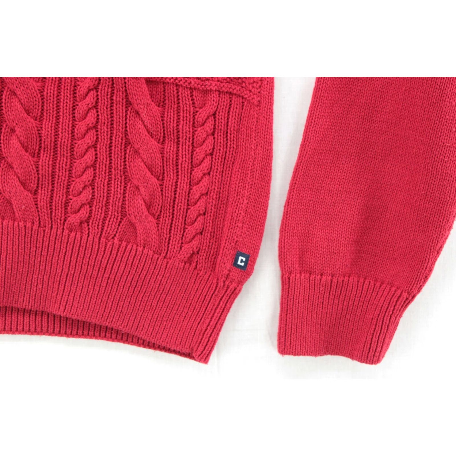 Chaps Chaps Sweater Mens XL Red Cable Knit Button Mock Neck Preppy Cabincore Christmas 90s Size US XL / EU 56 / 4 - 3 Thumbnail
