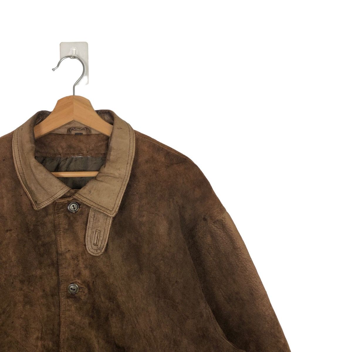 Japanese Brand 🔥VINTAGE GENUINE LEATHER JACKET CARGO INSPIRE ISSEY MIYAKE Size US L / EU 52-54 / 3 - 5 Thumbnail