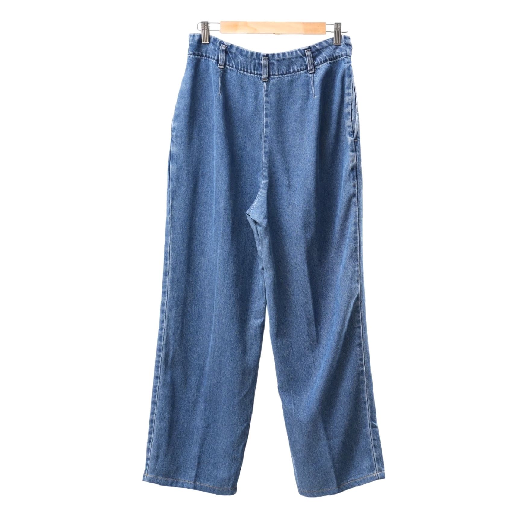 Vintage VINTAGE AKS Jeans Women 12 Blue High Rise Relaxed Fit Straight Leg Denim Made in USA Size 29" - 2 Thumbnail