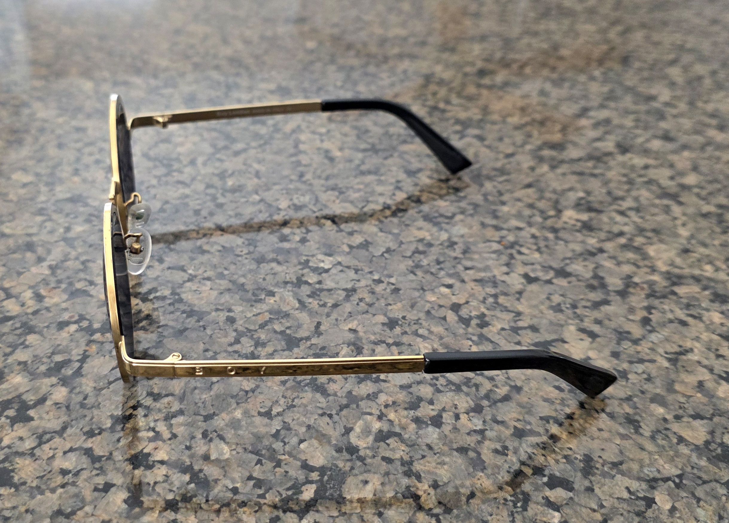 Boy London BOY London Gold Eagle Cyberpunk Lennon Round Sunglasses 80s Size ONE SIZE - 5 Thumbnail