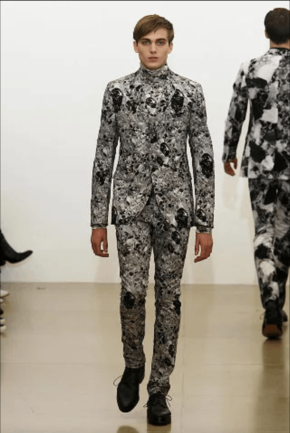 image of Jil Sander x Raf Simons Fw 2008 Marble Pants in Grey, Men's (Size 32)