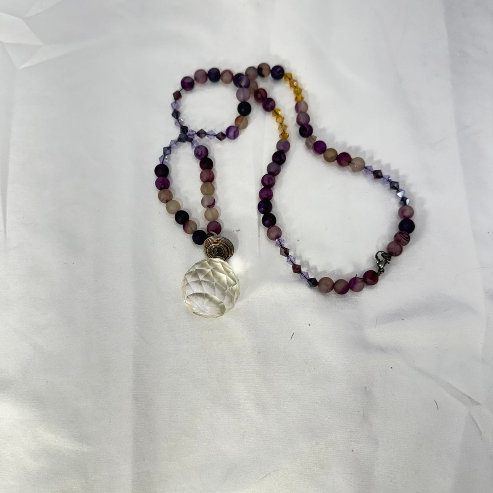 NBDN Nobrandedon VTG handmade glass bead and crystal ball necklace Size ONE SIZE - 2 Thumbnail