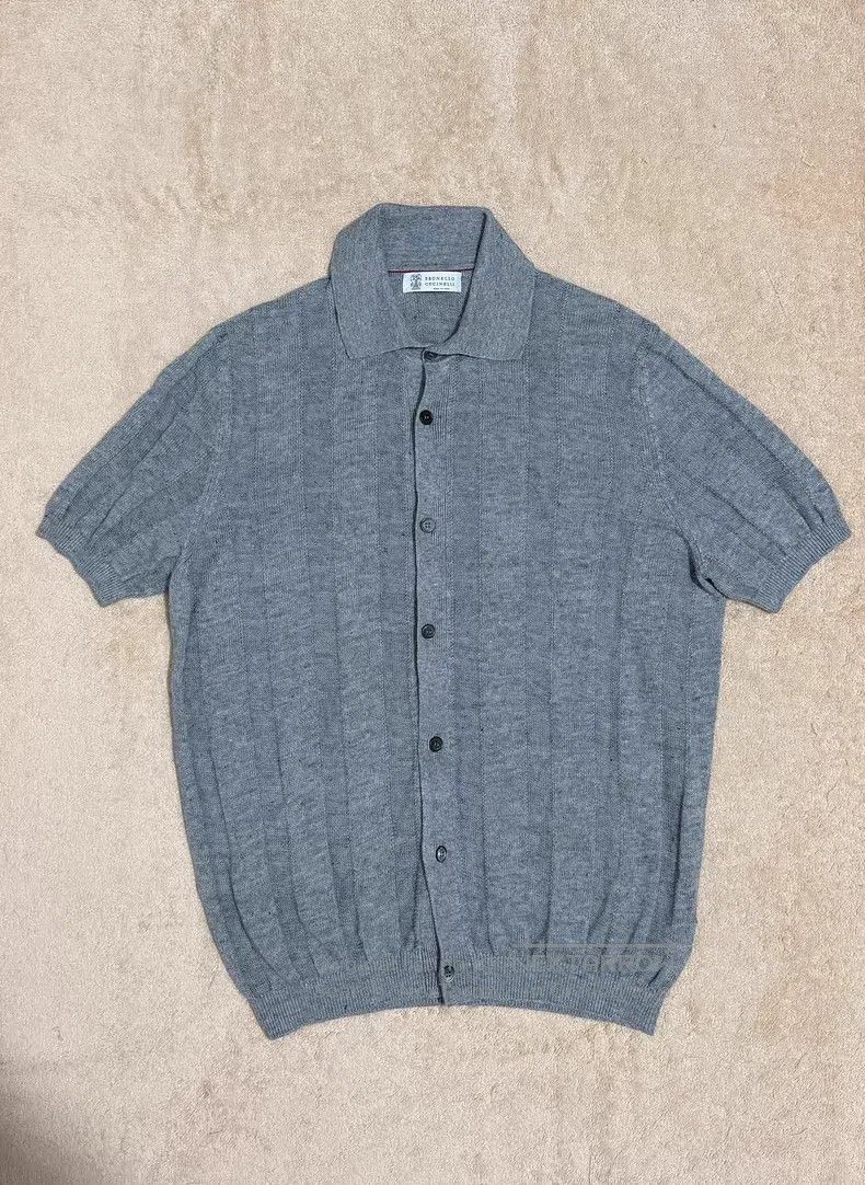 Brunello Cucinelli Brunello Cucinelli Linen Cotton Blended Knit Short Sleeve Size US L / EU 52-54 / 3 - 1 Thumbnail