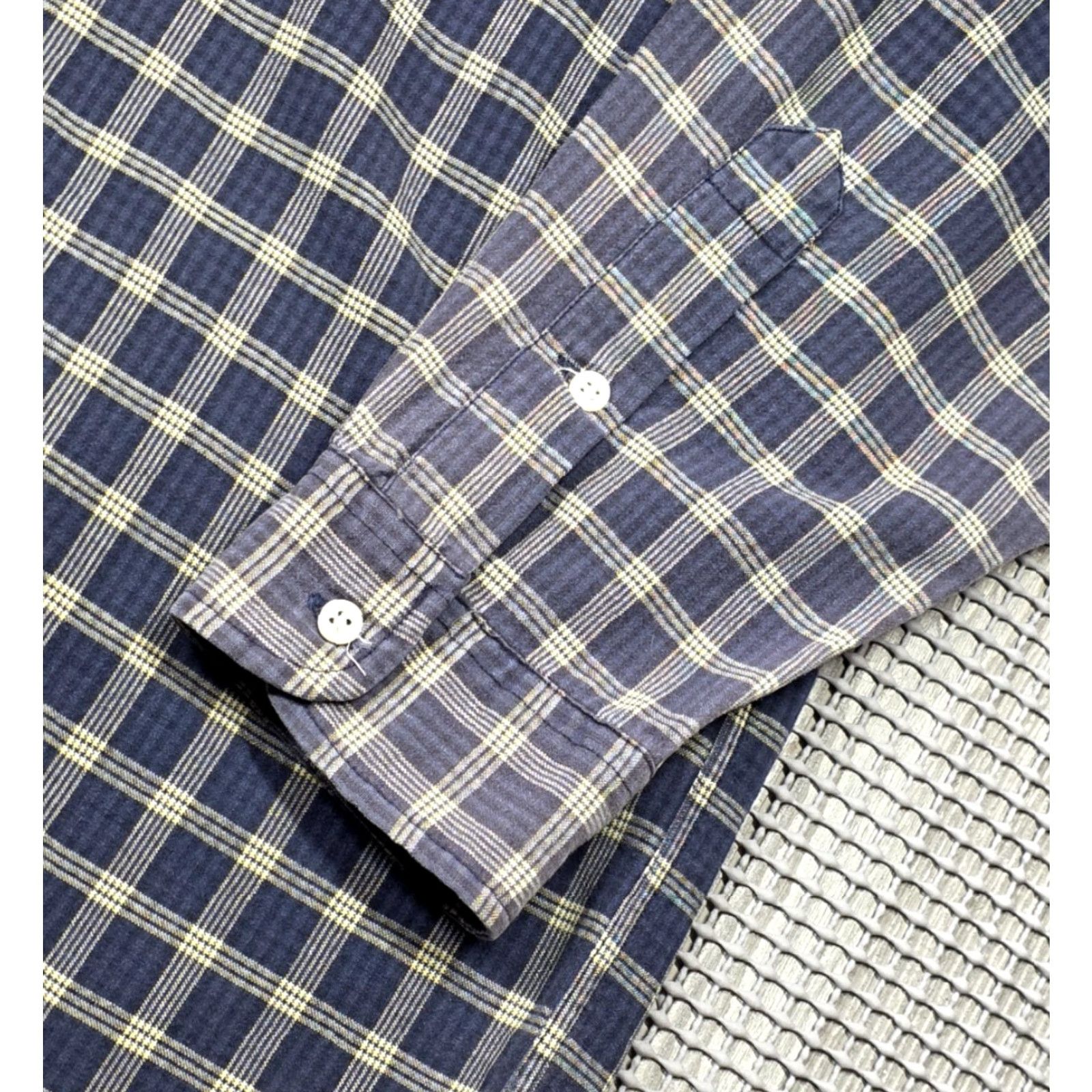 Polo Ralph Lauren VINTAGE Polo Ralph Lauren Blue Beige Plaid Long Sleeve Button Up Shirt M Twill Blake VTG Size US M / EU 48-50 / 2 - 6 Thumbnail