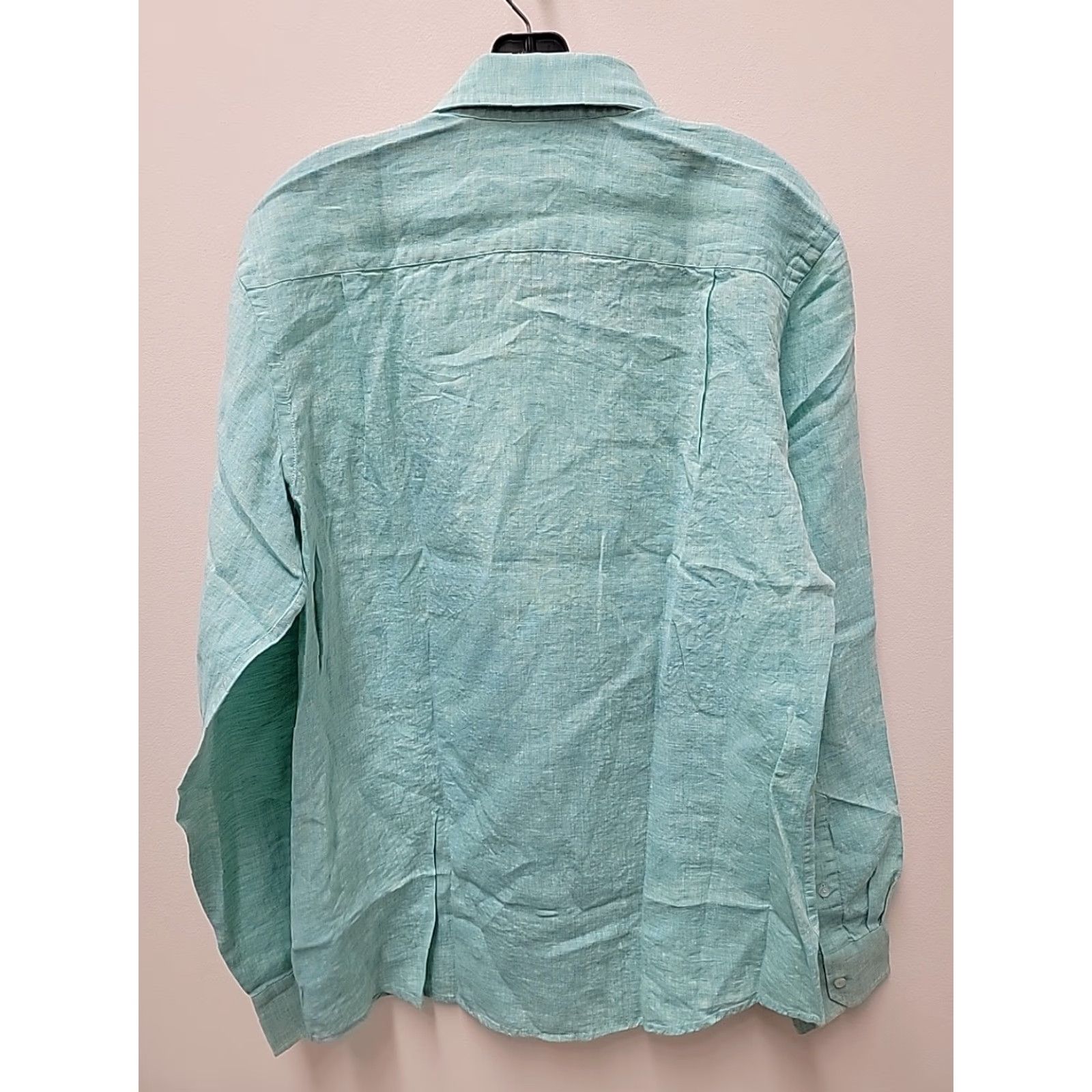 Southern Tide Southern Tide Shirt Mens M Blue Linen Button-Up Long Sleeve Casual Beach Pockets Button-Up, Regular, 23 Chest, 30.5 Length, Fall Spring Summer, Men Size US M / EU 48-50 / 2 - 4 Thumbnail