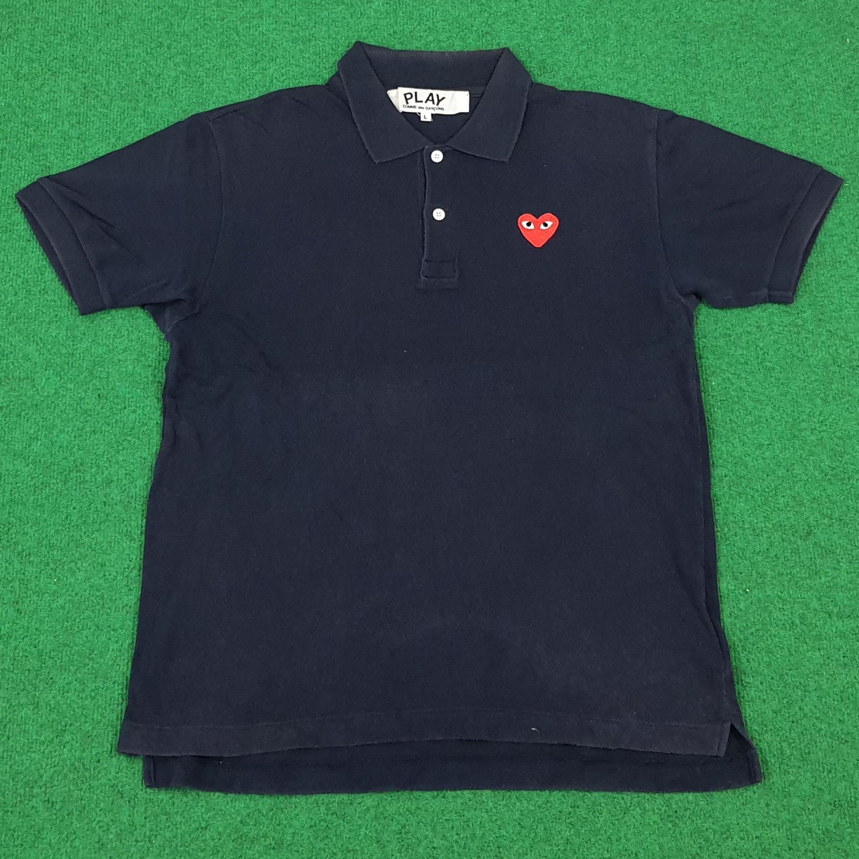Comme des Garcons Homme Plus × Designer × Vintage Vintage Comme Des Garcons Play Japanese Brand Polo Shirt Size US M / EU 48-50 / 2 - 1 Thumbnail