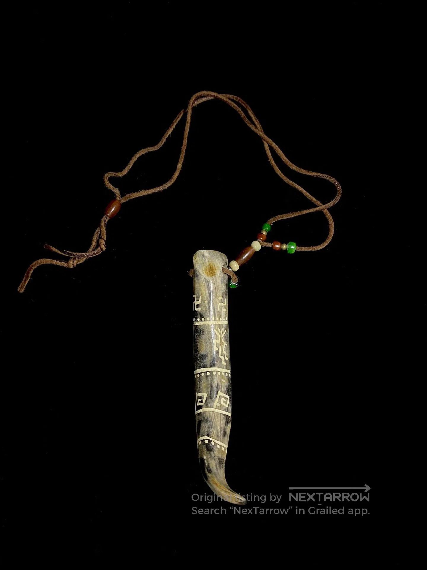 Kapital Kapital Wooden Horn Pendant Necklace. Size ONE SIZE - 6 Thumbnail