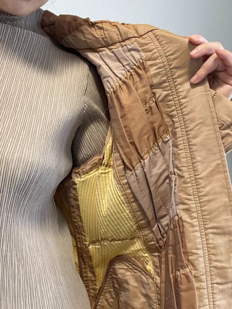 Issey Miyake Issey Miyake size:2 Brown mainline texture pleated coat Size M / US 6-8 / IT 42-44 - 4 Thumbnail