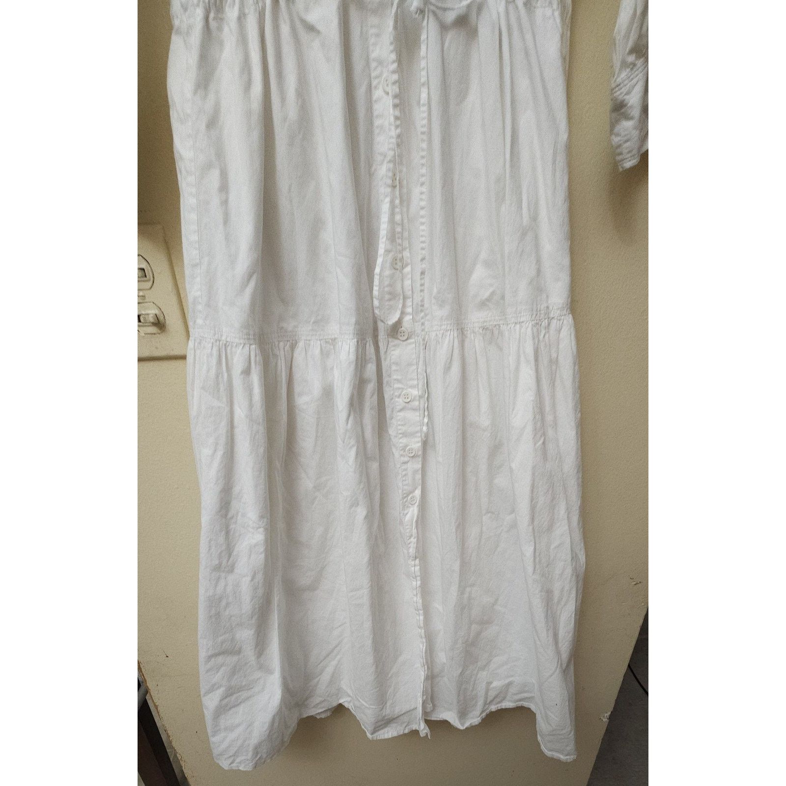 Apiece Apart Apiece Apart Anna Maxi Dress Tiered White Cotton Size 8 Size M / US 6-8 / IT 42-44 - 5 Thumbnail